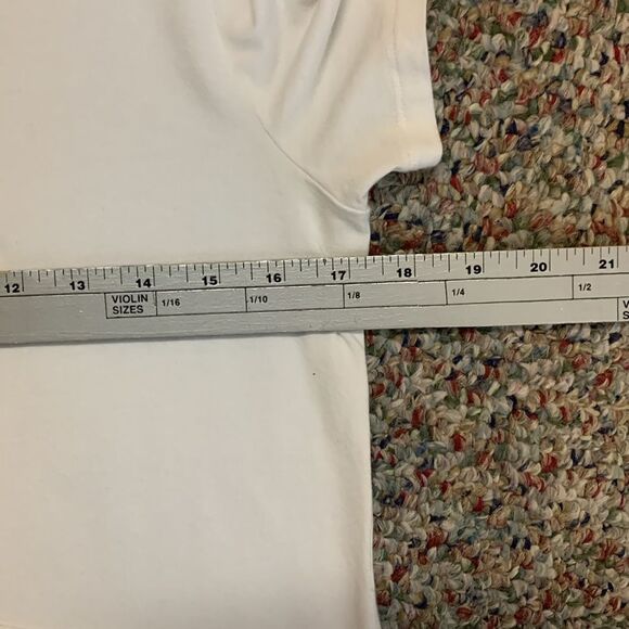 Soft Surroundings White Super Soft SS Asymmetrical Design Tunic Tee Top Size S - Picture 9 of 10